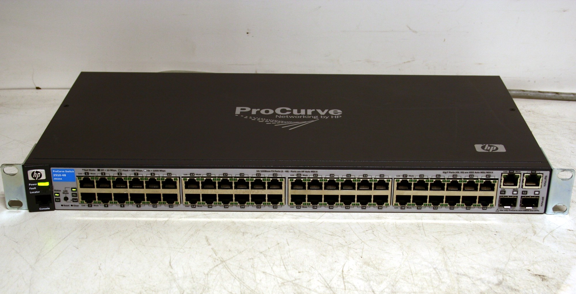 HP ProCurve J9020A Network Switch 2510-48 48-Port 10/100 w 2-Port dual ...